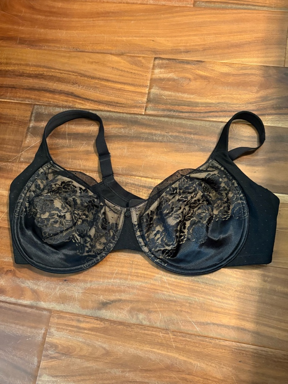 Soma‎ Black Lace Underwire Bra 40G Full Coverage Unlined Support (1122)